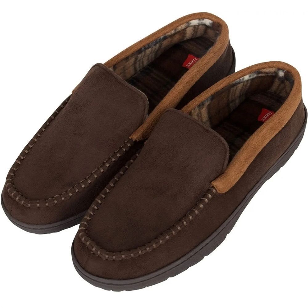 Hanes  ComfortSoft Knit Venetian Indoor/Outdoor Moccasin Slipper men small